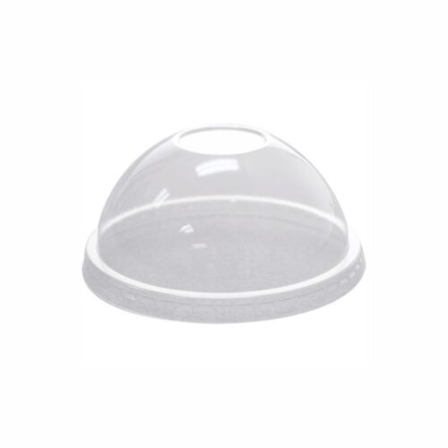 TAPA SIN AGUJERO DOMO (CÚPULA) VASO PLÁSTICO 500cc – 50Uds. C/10