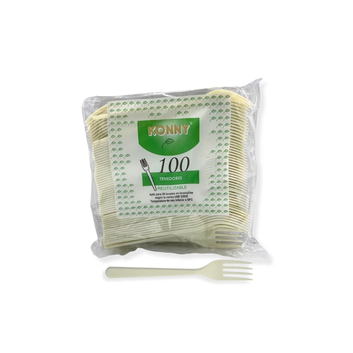 TENEDOR PLÁSTICO - 100Uds. C/20 KONNY