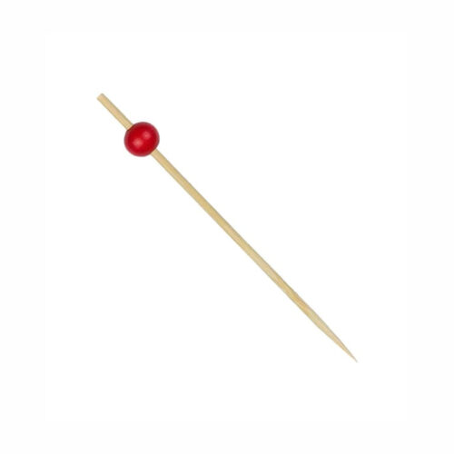 BROCHETA BAMBÚ ROJA 12'5cm - 100Uds. C/12 (B63)