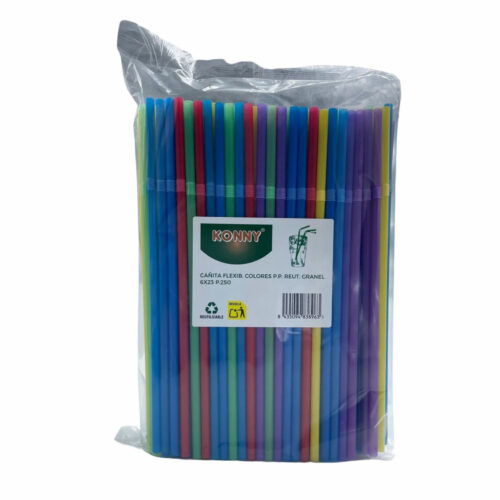 CAÑITA FLEXIBLE COLORES GRANEL 6x23 - 250Uds. C/20