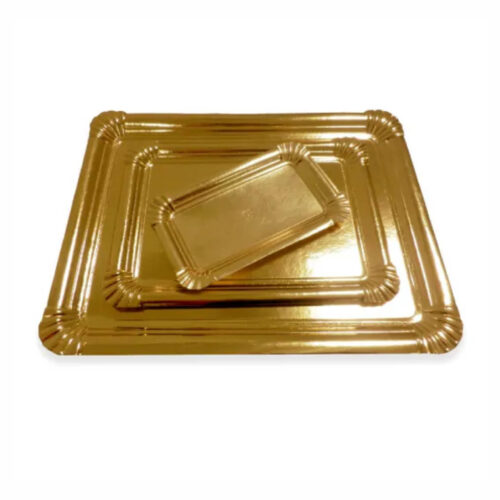 BANDEJA CARTÓN PASTELERÍA ORO Nº10 - 25x34cm - 100Uds.