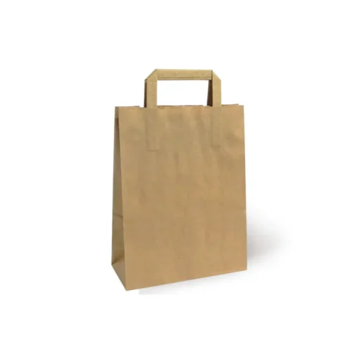 BOLSA PAPEL ASA PLANA KRAFT 27x14x21 - 50Uds. C/5