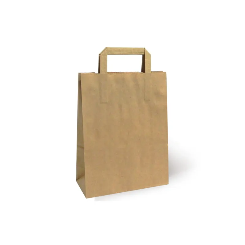 BOLSA PAPEL ASA PLANA KRAFT 27x14x21 - 50Uds. C/5