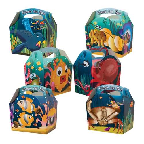 MENÚ INFANTIL ENVASES SURTIDOS «BAJO EL MAR» - 25Uds. C/10 (152x100x102mm) (11/MBUNDE)