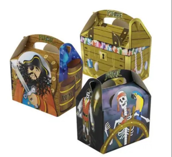 MENÚ INFANTIL ENVASES SURTIDOS «MUNDO PIRATA» - 25Uds. C/10 (152x100x102mm) (11/MBPIRA)