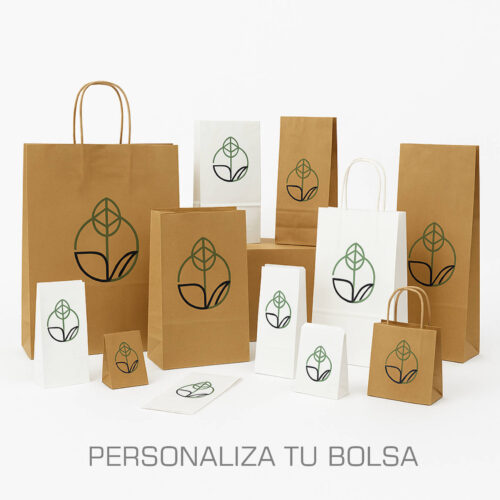 Alternative view of BOLSA PAPEL ASA PLANA KRAFT 27x14x21 - 50Uds. C/5