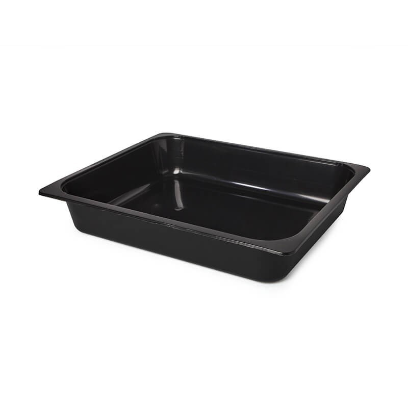 BANDEJA 1/8 GASTRONORM TERMOSELLABLE PP NEGRA 500ml - 168X128X50mm - 440Uds. (8GT0500)
