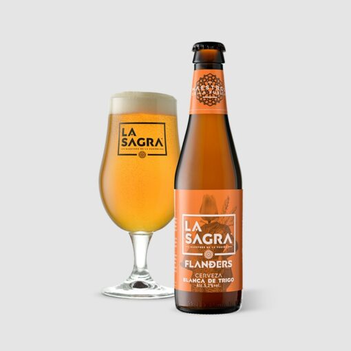 LA SAGRA FLANDERS - Trigo Belga - botella 33cl - 5,2%vol - Pack 24Uds.