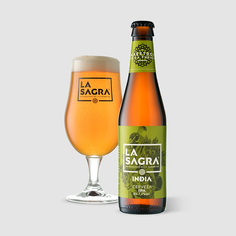 LA SAGRA INDIA - IPA - botella 33cl - 7,2%vol - Pack 24Uds.