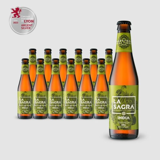 Alternative view of LA SAGRA INDIA - IPA - botella 33cl - 7,2%vol - Pack 24Uds.