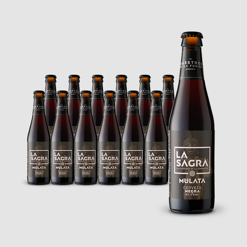 LA SAGRA MULATA - Negra Porter - botella 33cl - 5,0%vol - Pack 24Uds. - Imagen 2