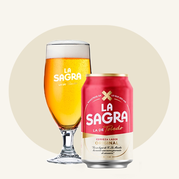 LA SAGRA ORIGINAL LATA - Premium Lager - lata 33cl – 5,0%vol - Pack 24Uds.