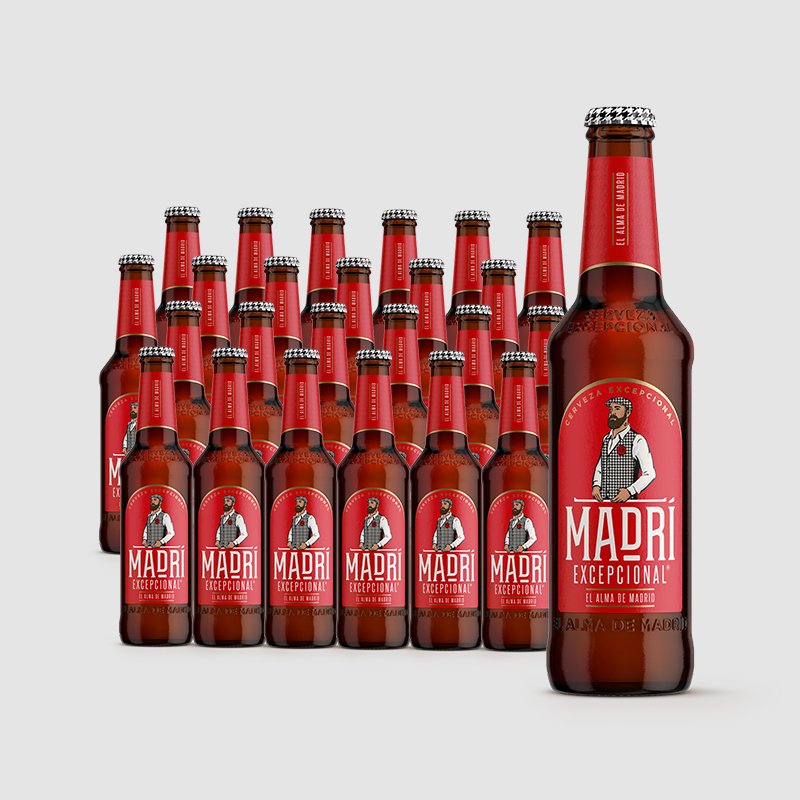 MADRÍ EXCEPCIONAL - Lager - 33cl - 4,6%vol - Pack 24Uds. - Imagen 2