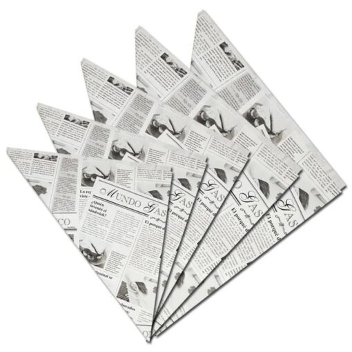 CONO FRITOS PAPEL PERIÓDICO ANTIGRASA - 150x145x195mm. - 200Uds. C/10