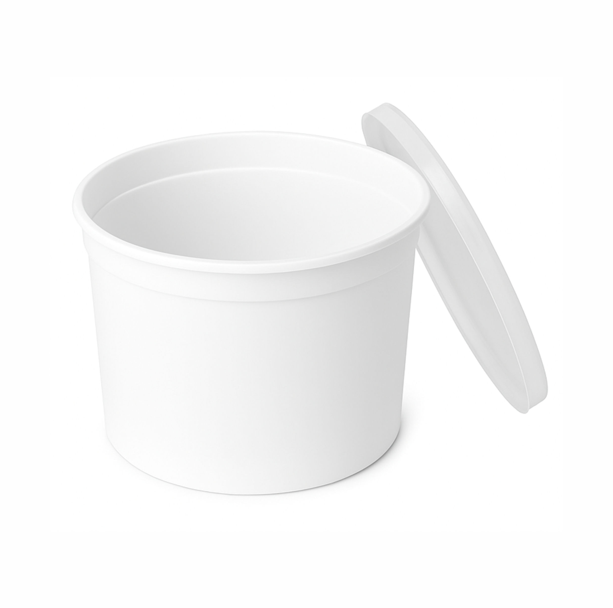 TARRINA 750ml PP BLANCA SIN TAPA - 124x105x95mm - 600Uds. (4P0750)