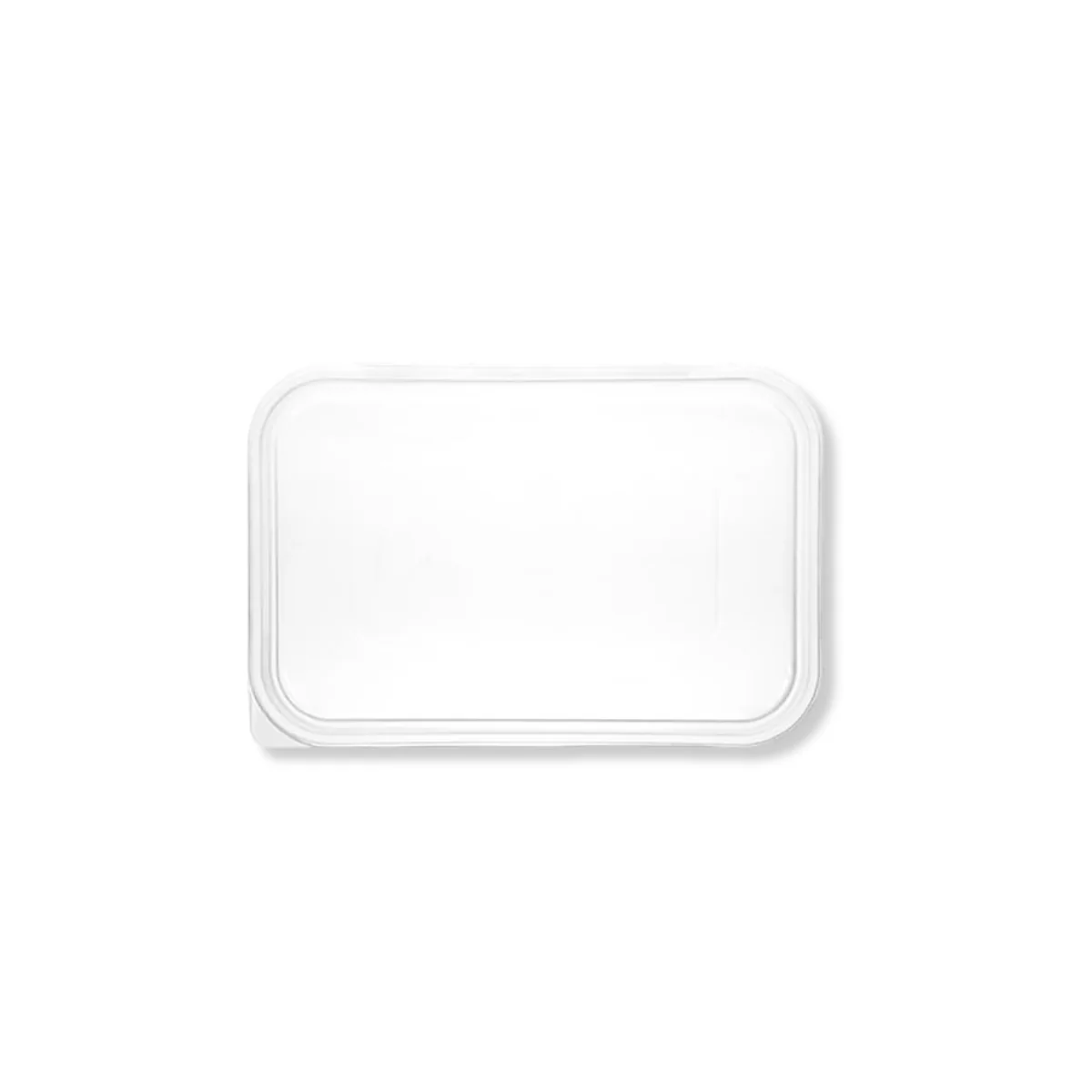 TAPA TARRINA RECTANGULAR 150ml TRANSPARENTE – 1000Uds. (TT)