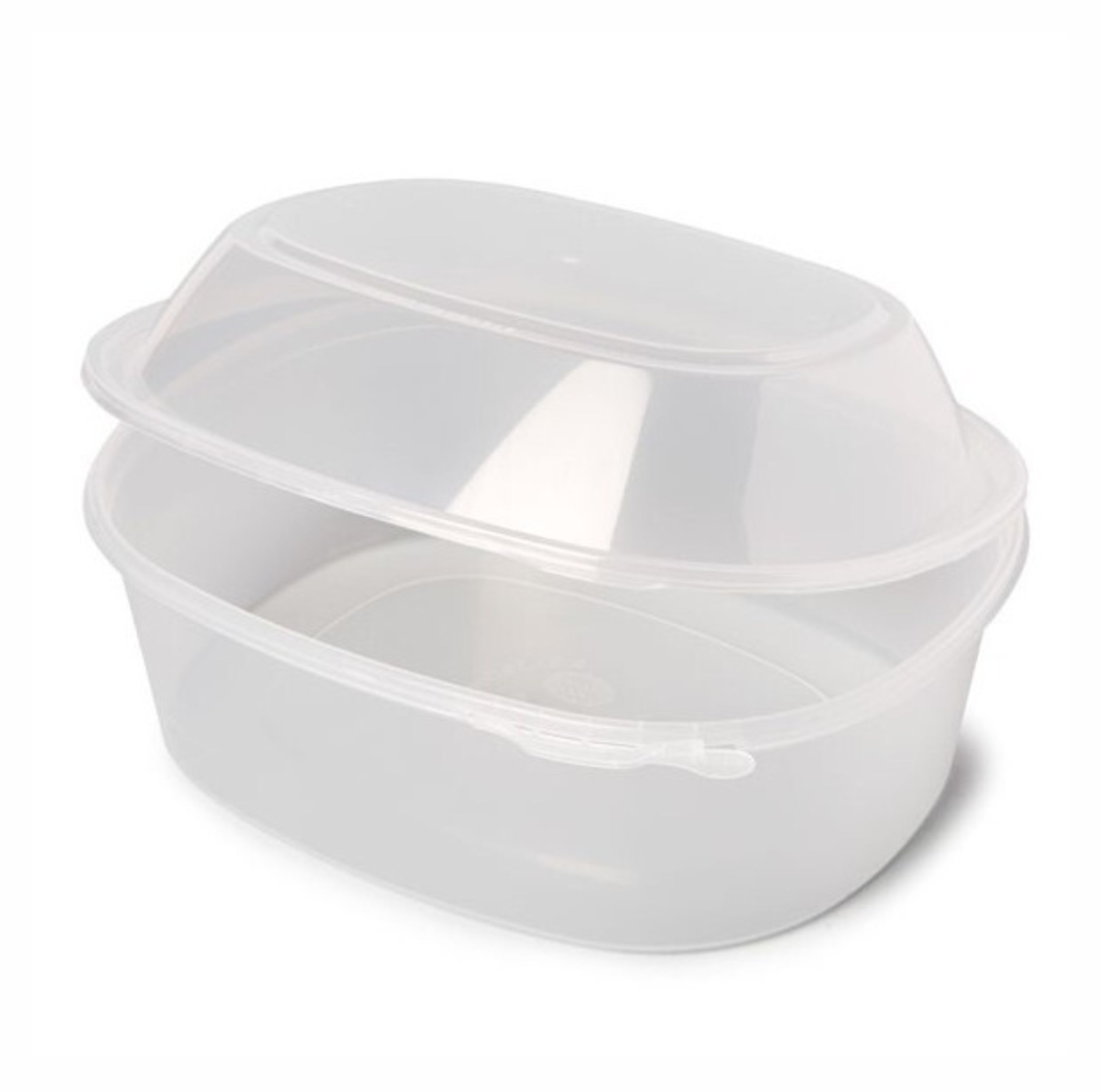 TARRINA BISAGRA OVALADA POLLO 1500ml PP TRANSPARENTE - 200Uds. (6V01500)
