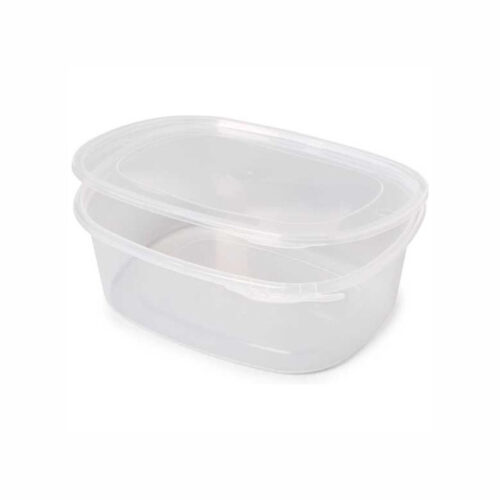 TARRINA BISAGRA OVALADA 1500ml PP TRANSPARENTE - 200Uds. (6V01500)