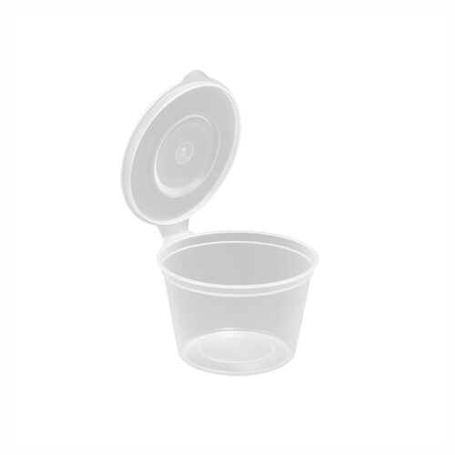 TARRINA SALSA BISAGRA 120ml PP TRANSPARENTE - 1000Uds.