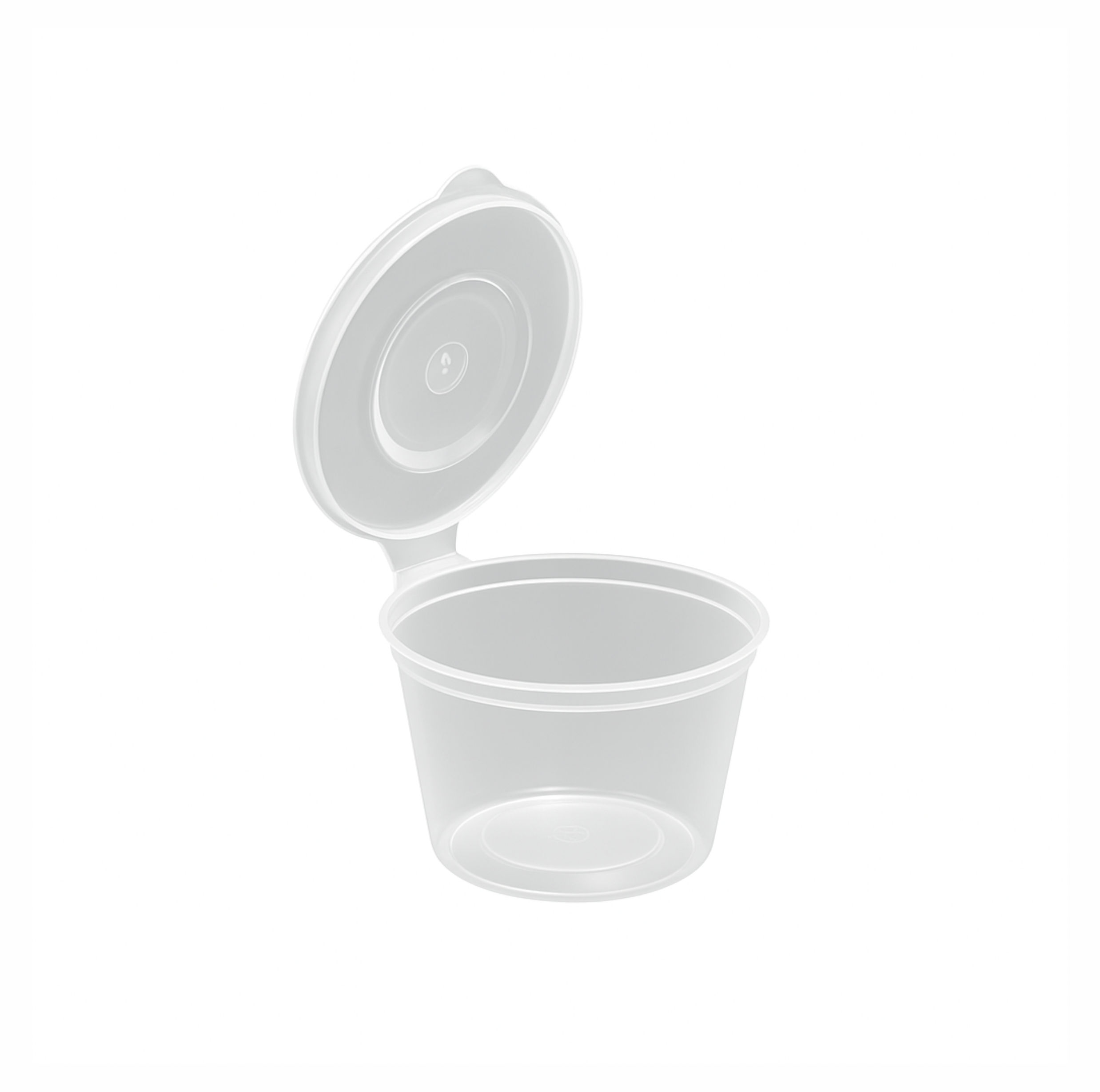TARRINA SALSA BISAGRA 120ml PP TRANSPARENTE - 1000Uds.