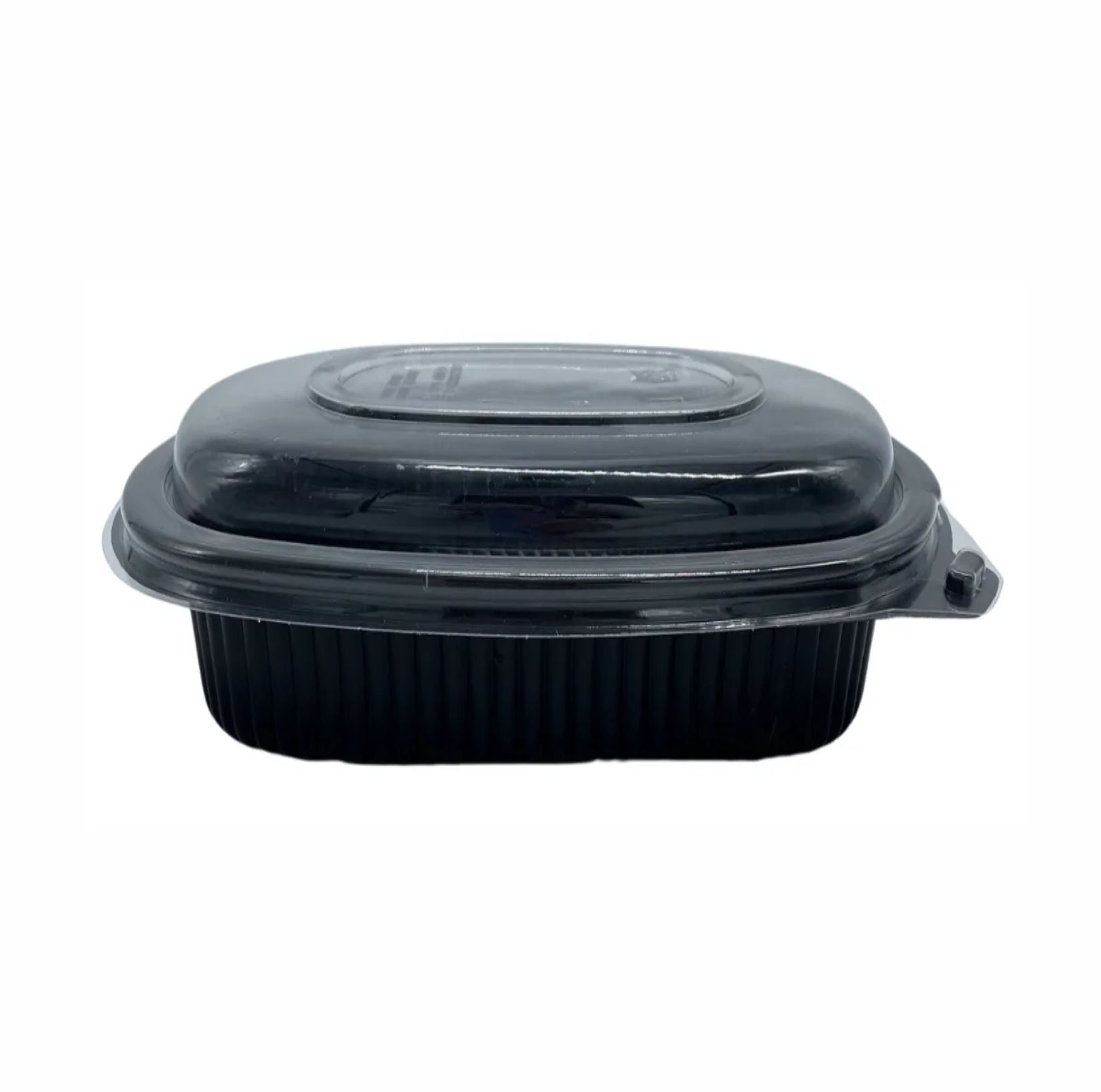 TARRINA RECTANGULAR NEGRA + TAPA 850ml - 221x151x34mm - 300Uds.