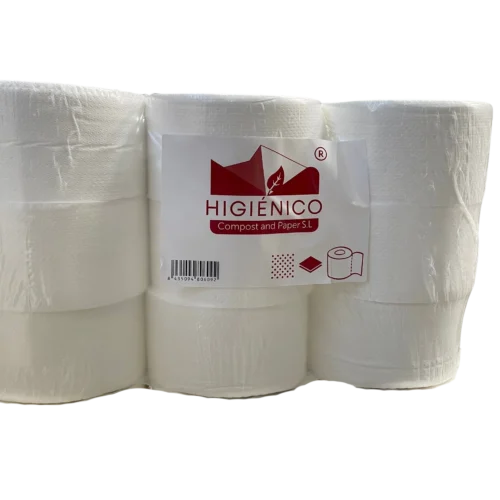 PAPEL HIGIÉNICO INDUSTRIAL PASTA GOFRADO NEVADA 350gr. - 18 Rollos