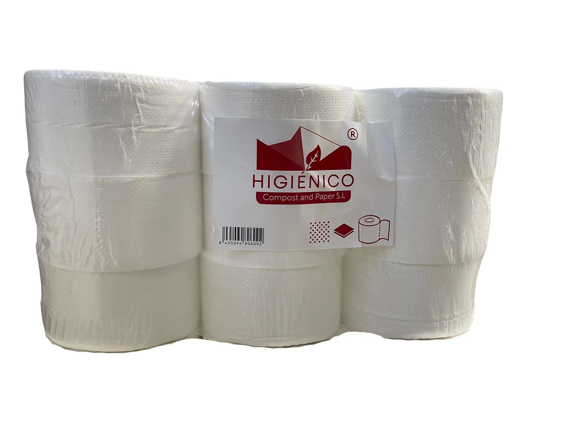PAPEL HIGIÉNICO INDUSTRIAL PASTA GOFRADO NEVADA 350gr. - 18 Rollos