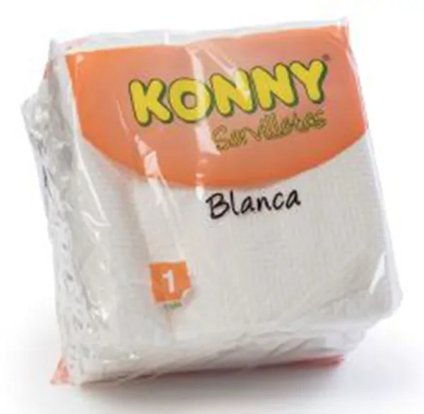 SERVILLETAS 33x33 BLANCA KONNY - 42 Paquetes