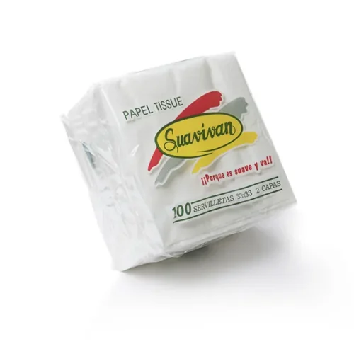 SERVILLETAS 33x33 BLANCA DOBLE CAPA SUAVIVAN - 27 Paquetes