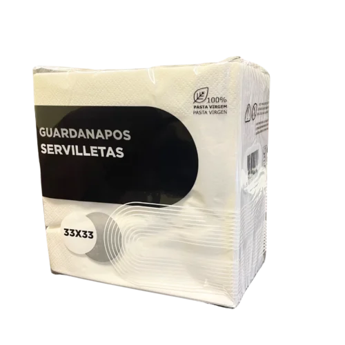 SERVILLETAS 33x33 BLANCA DOBLE CAPA - 32 Paquetes