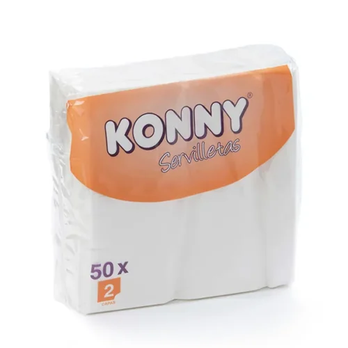 SERVILLETAS 40x40 BLANCA DOBLE CAPA KONNY 50Uds. - 48 Paquetes
