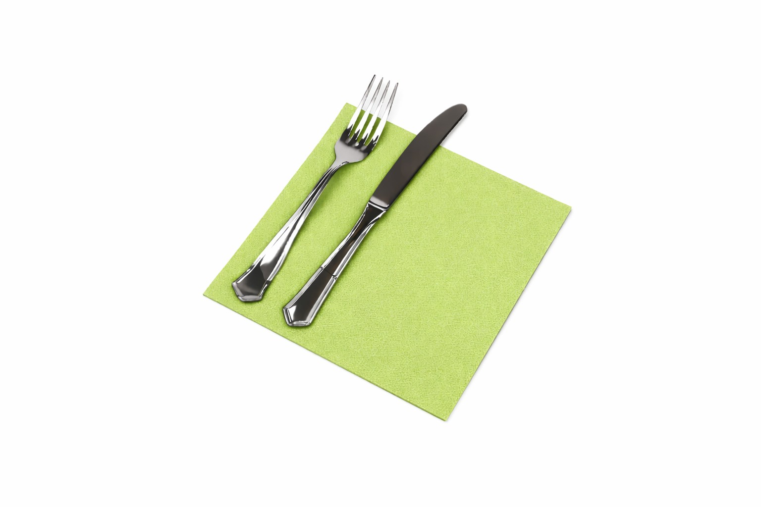 SERVILLETAS 40x40 PUNTA PUNTA PISTACHO 50Uds. - 24 Paquetes