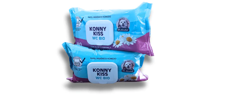 TOALLITAS PAPEL HIGIÉNICO HÚMEDO KONNY KISS - 80Uds. - 12 Paquetes