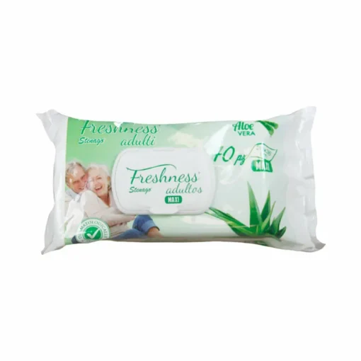 TOALLITAS PARA ADULTOS CON ALOE VERA - 40Uds. - 12 Paquetes