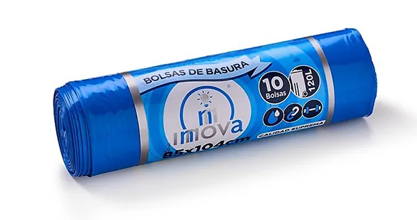 BOLSA BASURA 85x104 (120L.) COMUNIDAD BAJA DENSIDAD AZUL INNOVA 10Uds. - 24 Rollos