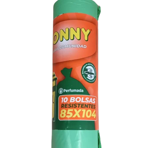 BOLSA BASURA 85x104 (120L.) COMUNIDAD PERFUMADA VERDE KONNY 10Uds. - 30 Rollos