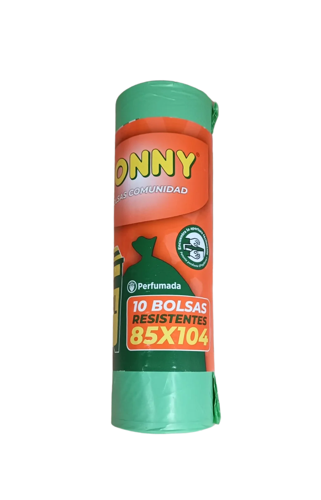 BOLSA BASURA 85x104 (120L.) COMUNIDAD PERFUMADA VERDE KONNY 10Uds. - 30 Rollos