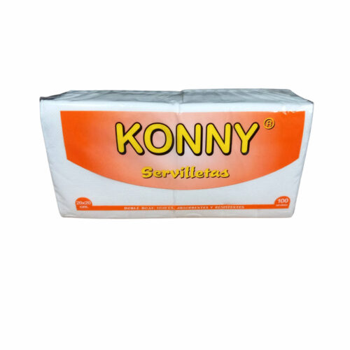 SERVILLETAS 20x20 BLANCA DOBLE CAPA KONNY 100Uds. - 60 Paquetes