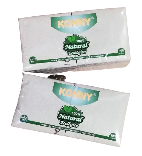SERVILLETAS 20x20 NATURAL DOBLE CAPA KONNY 100Uds. - 60 Paquetes