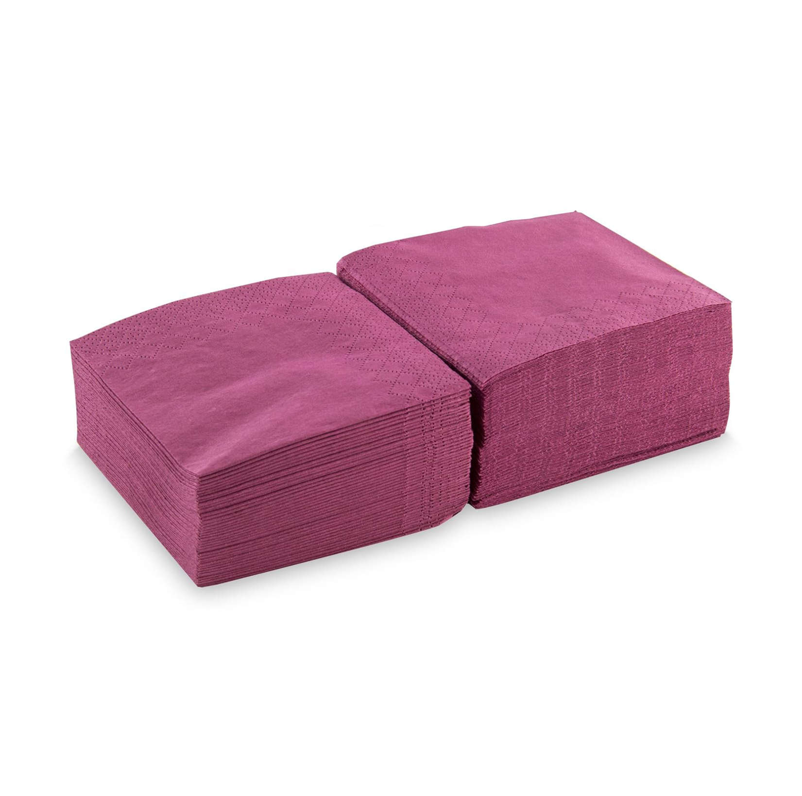 SERVILLETAS 20x20 BURDEOS DOBLE CAPA CON CENEFA 100Uds. - 60 Paquetes