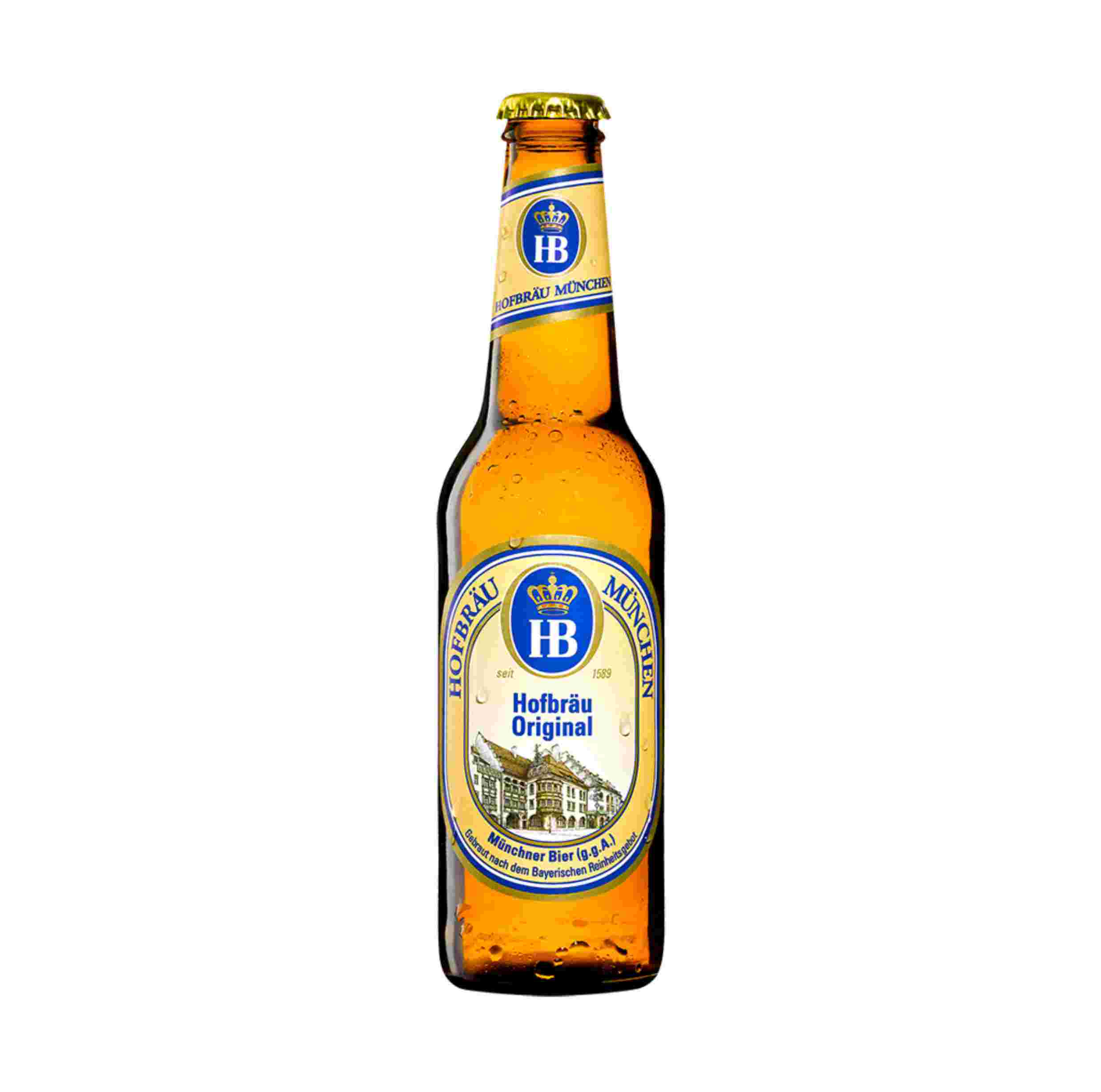 HB ORIGINAL - Hofbräu München - botella 33cl - 5,1%vol - Pack 24Uds.