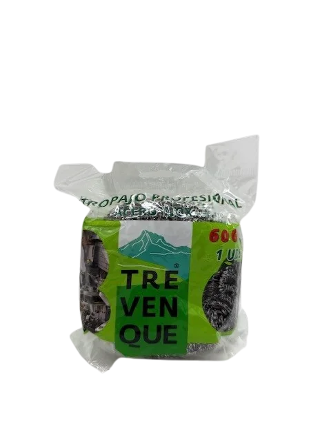 ESTROPAJO PROFESIONAL DE ACERO 60gr. TREVENQUE - 1Ud.