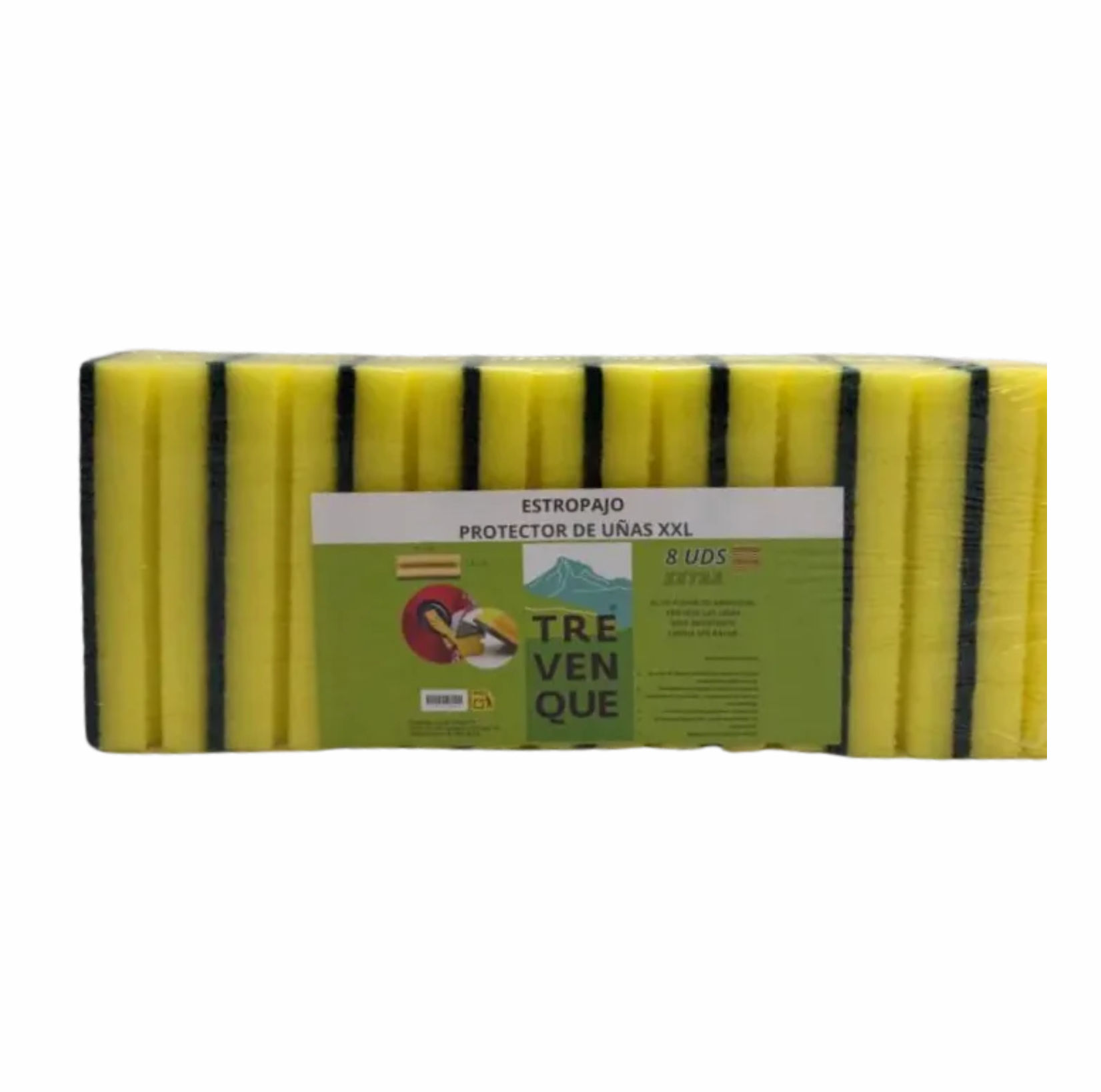 ESTROPAJO PROTECTOR DE UÑAS XXL TREVENQUE - 32Uds. (8Uds. x 4Pack)