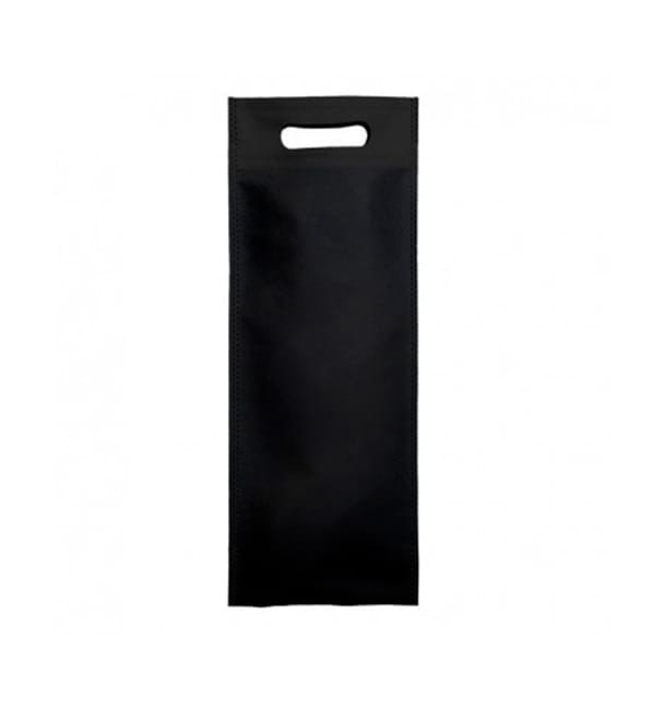 BOLSA DE VINO NEGRA NO TEJIDO - 17x40x10 - 200Uds.