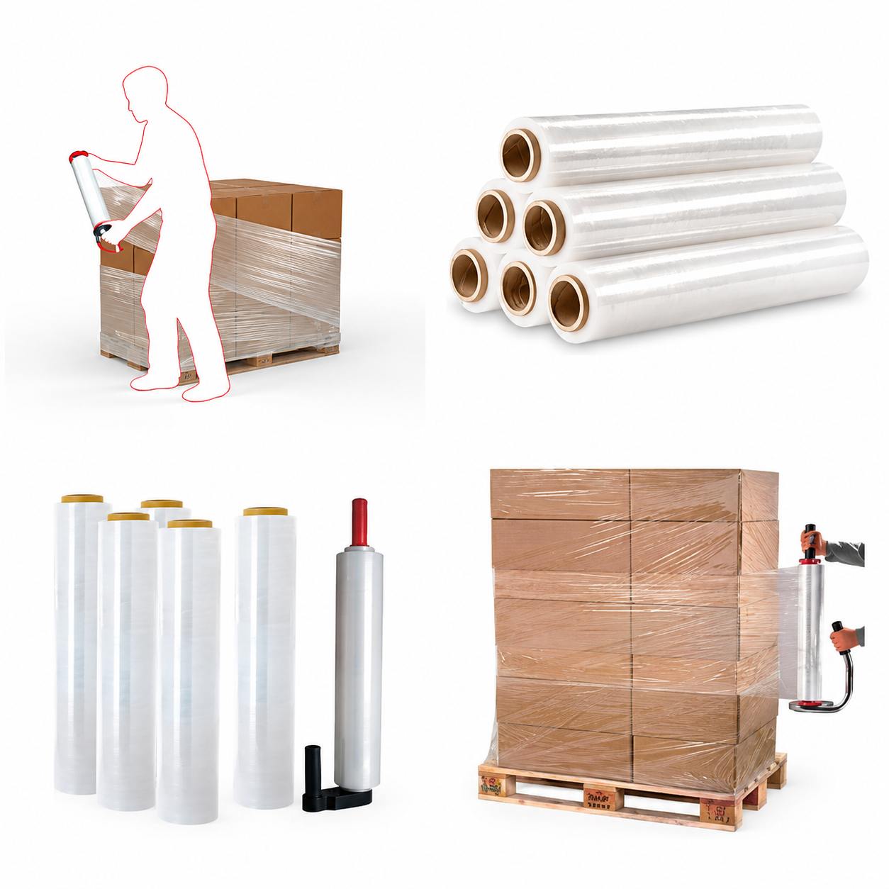 FILM PALETIZAR ESTIRABLE MANUAL (BOBINAS) MAND. 200gr. - 1,2Kg. -23µm - 500mm x 110mtr. - 6Uds.