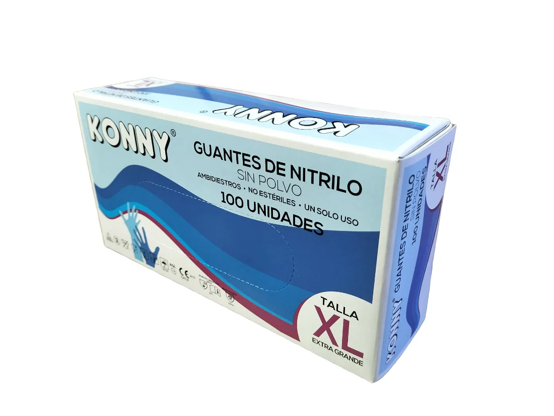 GUANTE DE NITRILO KONNY - TALLA XL - 100Uds. - 10 Paquetes