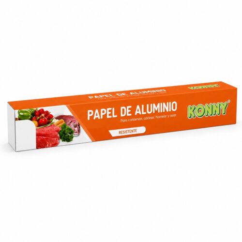 PAPEL DE ALUMINIO DOMÉSTICO KONNY 16mtr. - 24Uds.