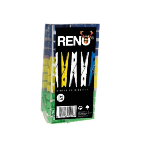 PINZAS DE PLÁSTICO RENO - 24Uds. x 48 Paquetes